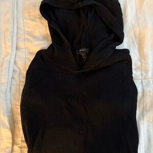 Forever 21 Black Hooded Sweater